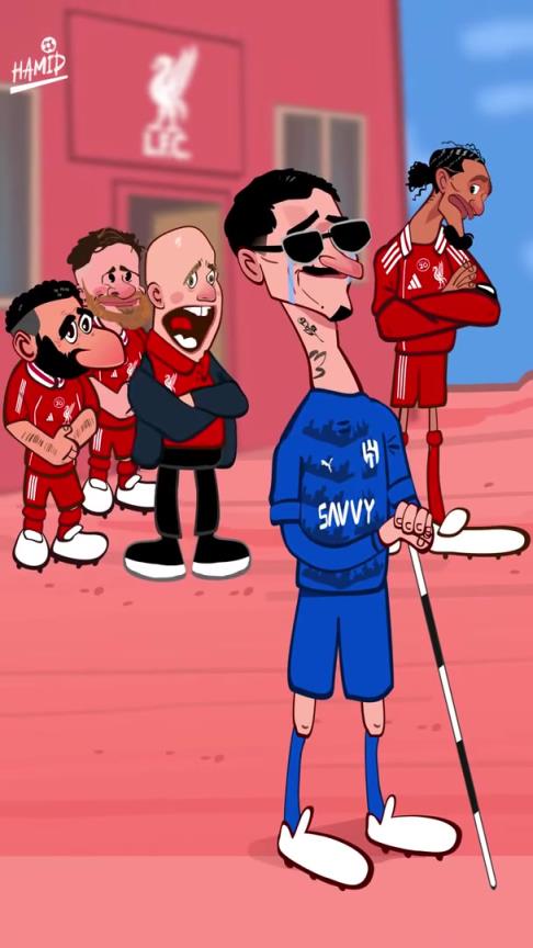 太搞了！外网动画恶搞：利物浦球员欢庆努涅斯去新月！