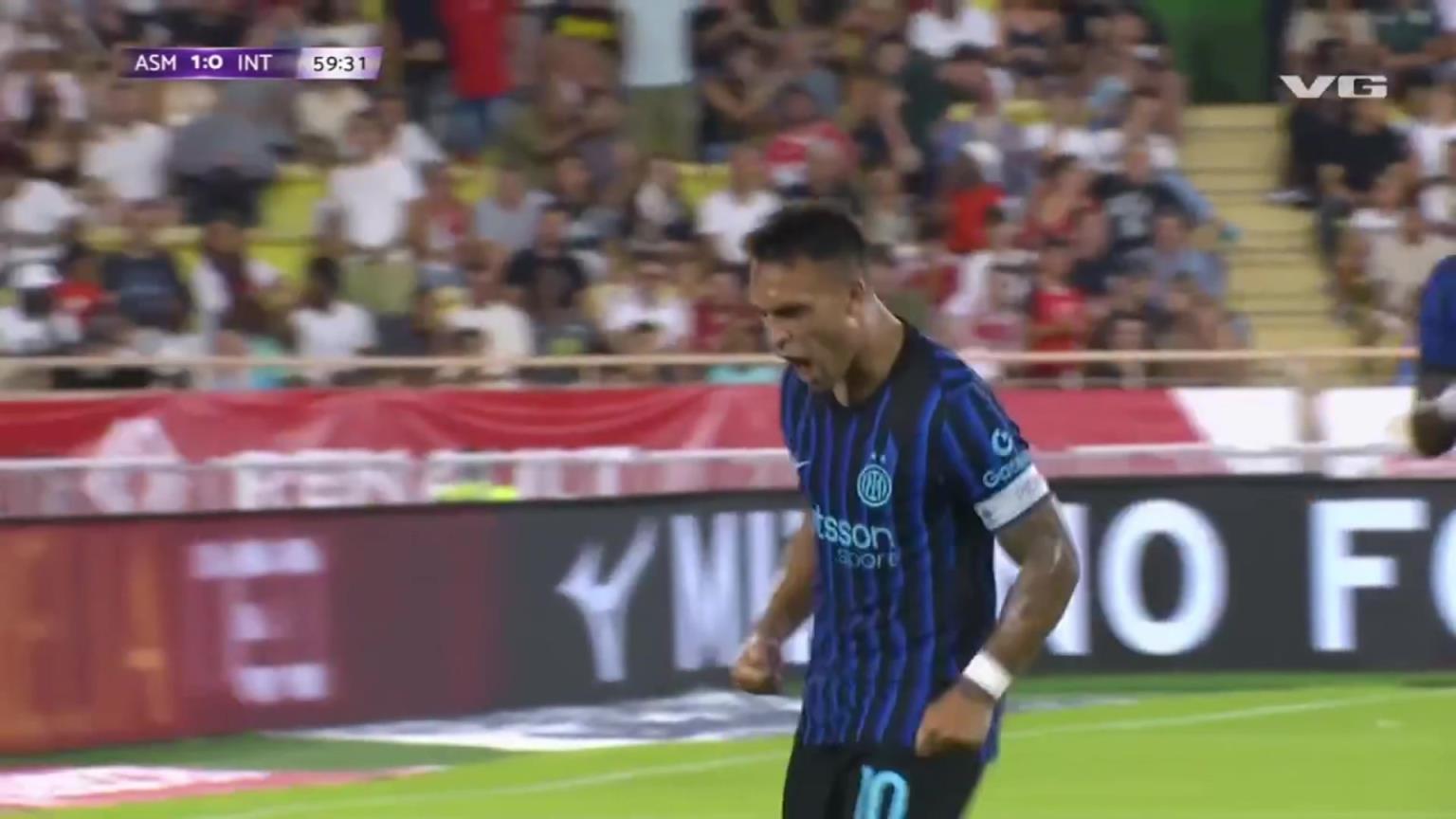 扳平比分！国米快速反击，劳塔罗晃开防守抽射破门